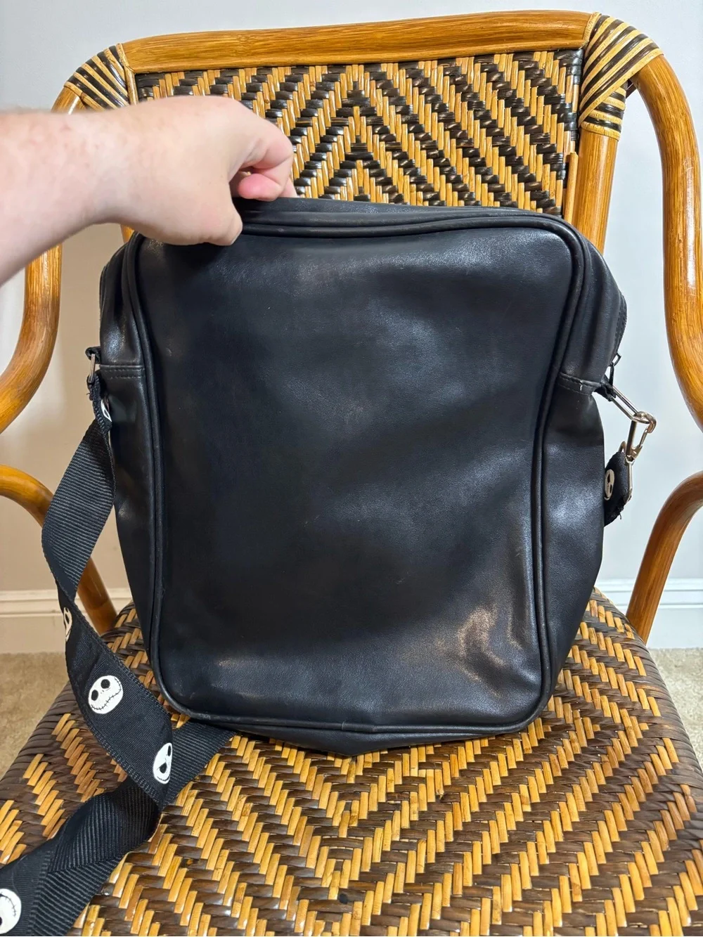 Vtg Disney Nightmare Before Christmas Black Messenger Bag